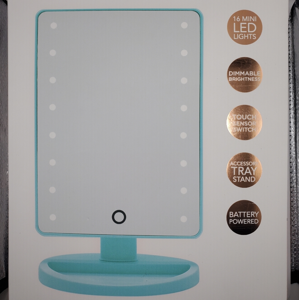 SILHOUETTE Led Vanity Mirror, Tiffany Blue, NEW